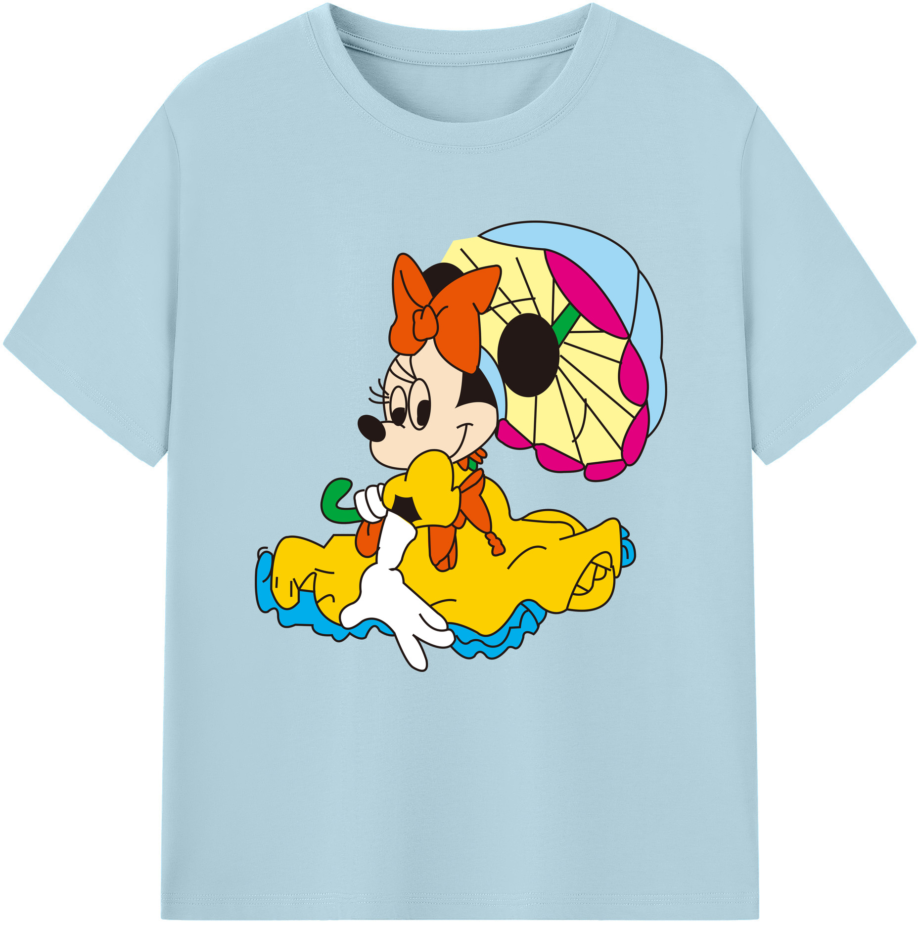 （画像用） ミッキーマウス Mickey Mouse 綿100％半袖Tシャツ（フロントプリント）